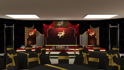 stage design 3d branding graphic design