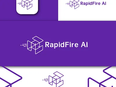 AI RapidFire Logo Design cube logo logo logo deisgn minimalist rapid vector