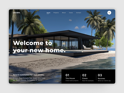 Real Estate Landing Page daily ui dailyui design figma landing page minimalistic modern real estate ui ux web design web development webdesign website design