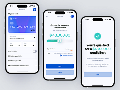 Mobile Banking App banking bluecolor carddesign creditlimit crypto lightgreen lightgrey lightmode lightversion lockcard mobile assets mobilewhite popup purplegradient scroll tourquisecolor ui mobile uxmobile vividcolordesign white