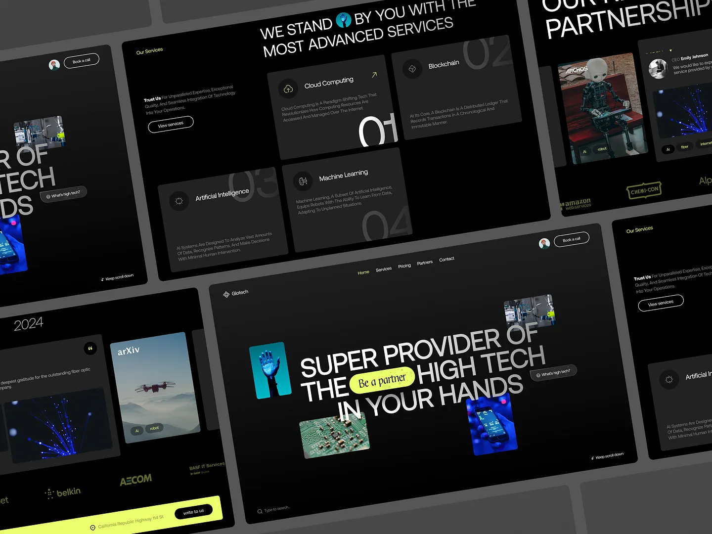 Innovative Experimental Website Design for Glotech