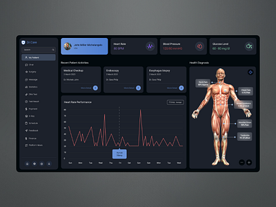 Dr. Care Health History Dashboard adobe animation branding clean design dark mode figma graphic design hot design illustration latest trend design light mode logo design minimal design neat design nice design photoshop sketch ui ux website design