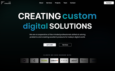 Website design for a digital agency branding coding landing page ui ui design ux design