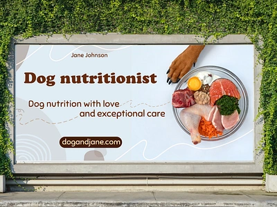 Dog nutritionist banner advertisement banner design dog food graphic design nutritionist print werbung