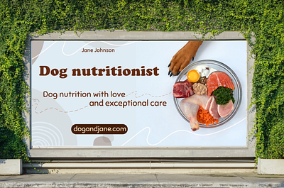 Dog nutritionist banner advertisement banner design dog food graphic design nutritionist print werbung