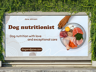 Dog nutritionist banner advertisement banner design dog food graphic design nutritionist print werbung