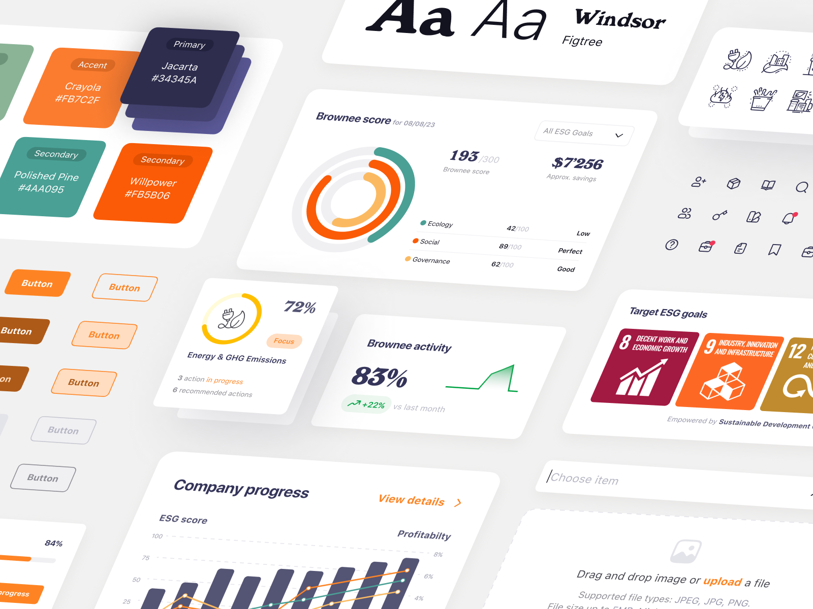 Example of Figma Design System: Tokens & UI Kit