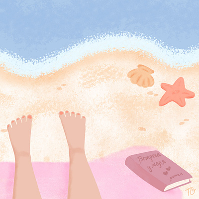 Legs on the sea illustration photoshop