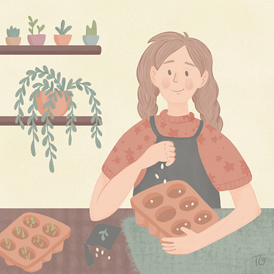 Preparing for spring illustration