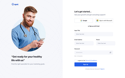 Login Page design login medical ui