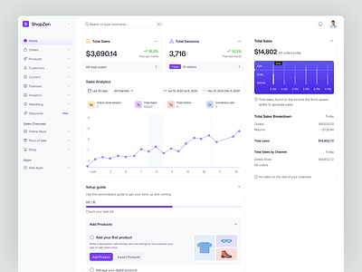 ShopZen - Home analytics cart chart clean dashboard ebay ecommerce ecommerce business ecommerce website online marketing online shopping online store product saas shop shopify shopify design shopify saas product store website