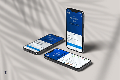 Mockup scene for My Wallet feature in the Connectus Mobile app balance blue branding dark design fintech illustration mobile mockup presentation saas scene shots successful transaction ui ui design ux ux design wallet