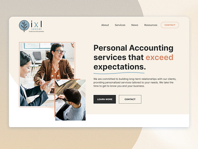 Website Design for iExcel Accounting accounting design finance ui ux web design