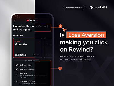 Is Loss Aversion making you click on Rewind? app appdesign behavior behavior design behavior engine design heuristic heuristic evaluation mobile mobile app principles social media app ux uxdesign uxui