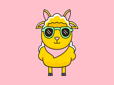 Cute Sheep Illustration animal cute funny graphic design illustration sheep sticker