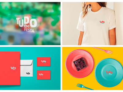TUDO EM FESTA brand branding identidade visual identity logo marca typography visual