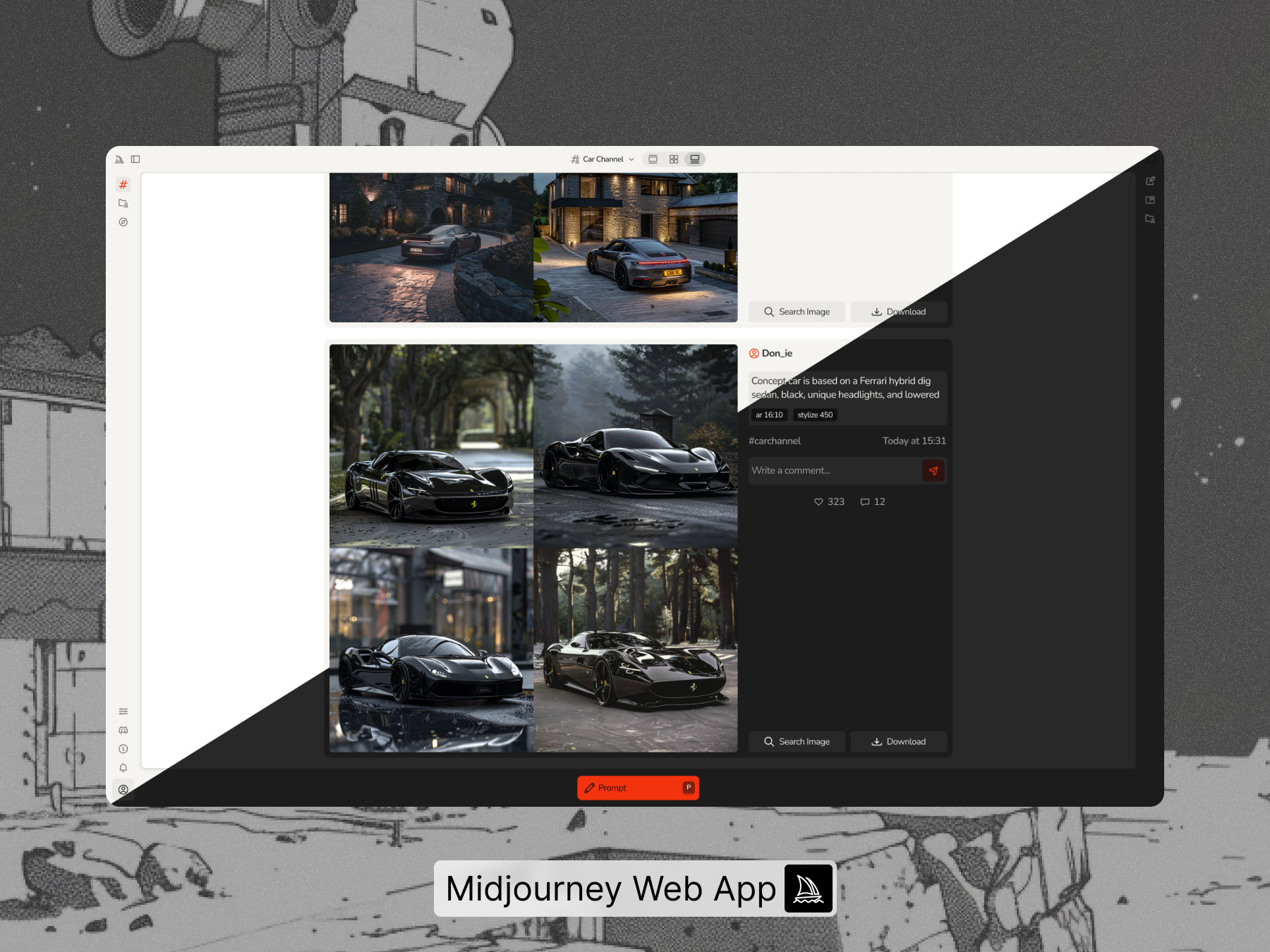 Light & Dark mode design midjourney product design ui ux