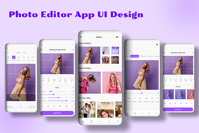 Photo Editor App UI app design appui branding figma graphic design illustrator photo editor photoshop ui uiux ux