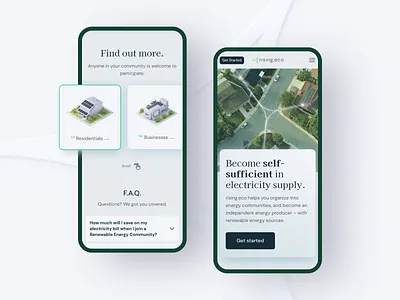 Website & Brand Design • rising.eco brand design branding custom website energy community interface logo mobile renewable energy responsive design startup website web webdesign