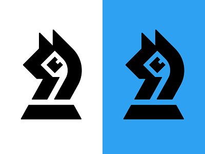 Little Knight / Chess / 2 chess design horse illustration knight little logo logo design mark symbol