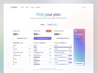 Pricing Page ai ai landing ai landing page ai pricing ai tool automation choose plan crm automation landing page plan pricing pricing page saas saas landing social automation subscribe subscription user interface website design
