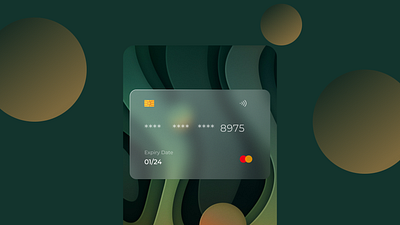 Fintech Credit Card UI animation app card design glassmorphism illustration logo ui ux