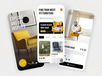 Home Furniture E-Commerce App app design branding creative daily ui design e commerce app figma figma design logo mobile app mobile app design mobile ui design product design ui ui design uiux user interface design ux