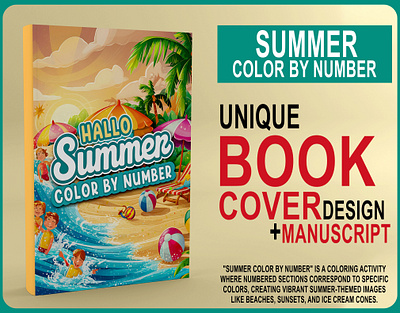 Summer Color By Number Book Cover Design blank comic book blank comic books blank comic cover design book cover book cover designs book cover kids brand identity branding caregiver caregiver logbook cover deisgn cover designs design designer graphic design hiking logbook illustration infinity logo kdp book kdp book cover design