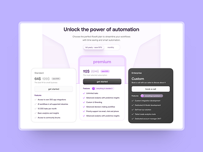 Pricing section graphic design ui