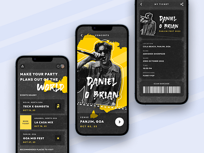 Party Hunt App app design branding design dribbble figma graphic design mobile app mobile app ui design music app product design ui ui design ui ux user interface design web app web application