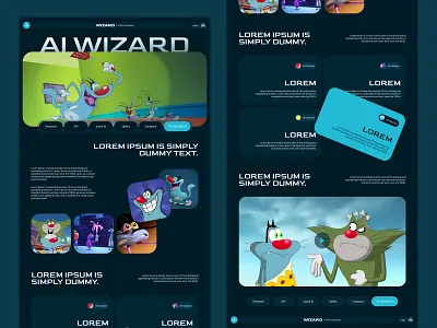 WIZARD- NFT Landing Page animation graphic design logo ui