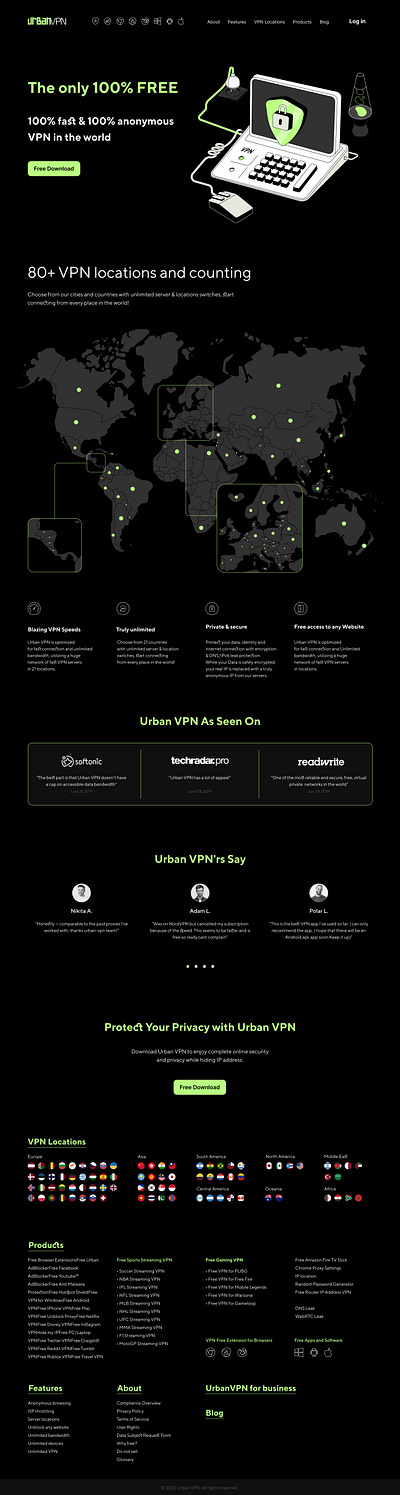 Urban VPN design graphic design ui user experience ux web