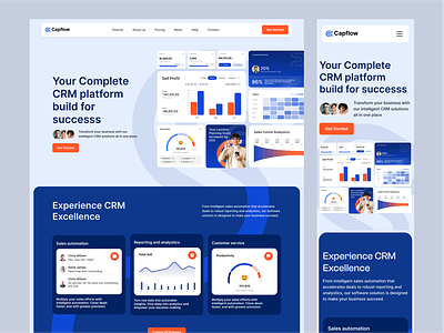 Capflow - SaaS Startup Web Design | Responsive admin app component dashboard mobile product design responsive ui ui design ux ux design uxui web web design