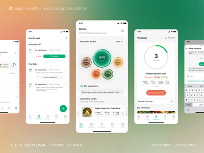 Khaavo - Healthy meal subscription product design ui uiux