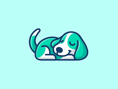 Sleeping Beagle Logo beagle dog beagle logo brand branding cartoon logo crypto logo curled up cute logo dog logo fun logo identity illustrative logo lazy dog logo mascot logo pet logo playful logo relaxing dog logo relaxing logo sleeping dog logo