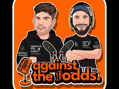 CARTOON PODCAST LOGO cartoon character cartoon logo cartoon style podcast logo itunes podcast logo mascot logo podcast logo