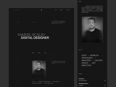 Digital Designer Portfolio dark designer freelance portfolio typography uidesign webdesign website