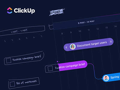 ClickUp - project management tool app figma product design ui design user interface ux design wireframing