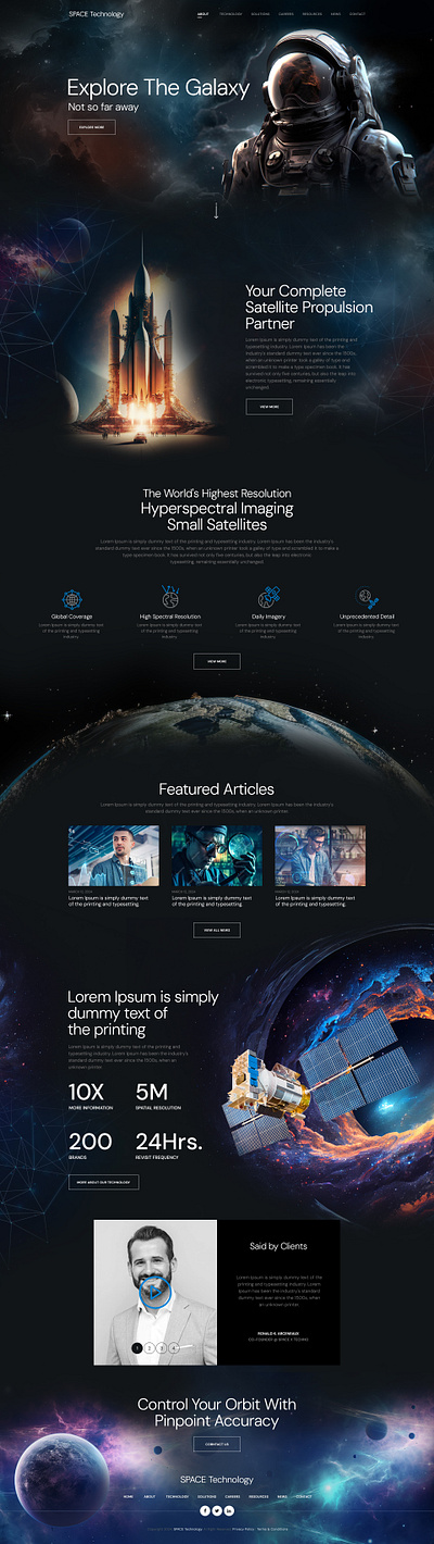 Space Technology graphic design ui