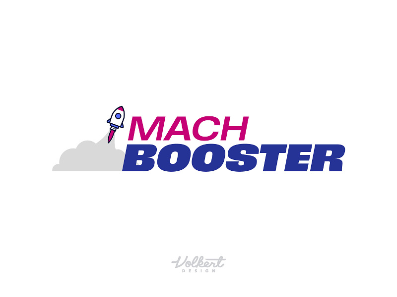 Mach Booster boster design illustration launch logo logo design outers pace rocket space vector