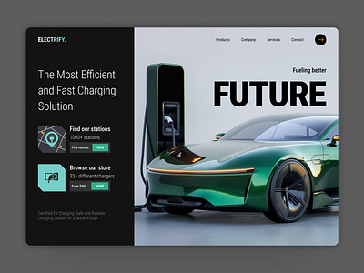 EV Charger Landing Page car daily ui dailyui design figma landing page ui ux web design website design