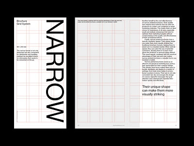 Narrow Booklet Grid System for InDesign brochure design brochure template grid system indesign template swiss style swiss typography