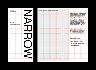 Narrow Booklet Grid System for InDesign brochure design brochure template grid system indesign template swiss style swiss typography