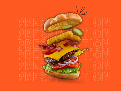 PowerPoint Presentation - Food affordable best selling black burger cheap customer food food presentation high quality immersive orange powerpoint powerpoint presentation presentation professional quality visually appealing