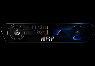 Mustang Anniversary anniversary automotive car cluster ford mustang gauges graphic design hmi iconic mustang speed ui vehicle
