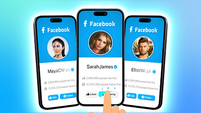🔥 Facebook 3D Phone Animation - Like and Follow Call to Action 3d after effects animation branding call to action design facebook follow motion graphics online marketing page profile social media