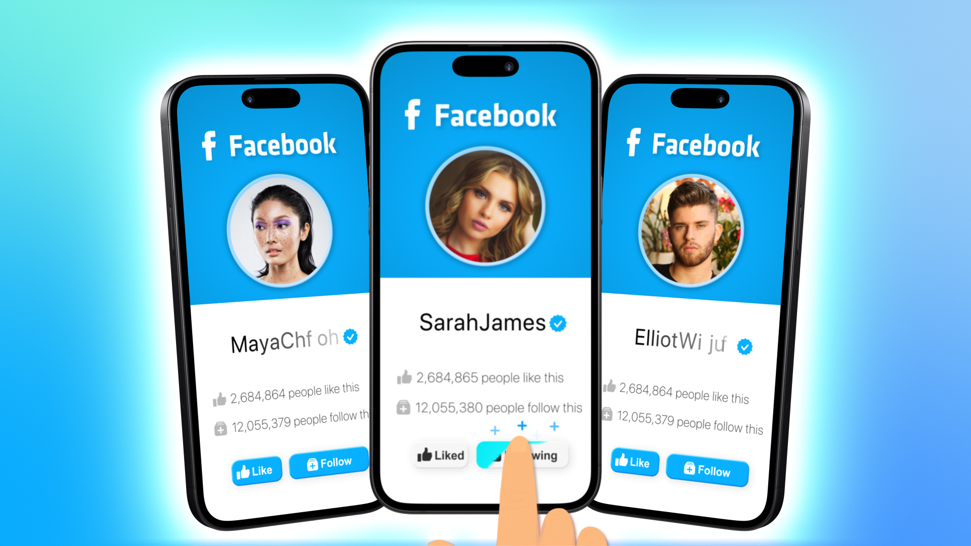 Example of Facebook 3D Phone Follow Animation