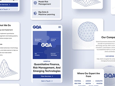 UX/UI design website for Global Quantitative Advisors (GQA) analytics animation design finance fintech illustration management minimalism modern platform quantitative technologies template usa user centered uxui webdesign