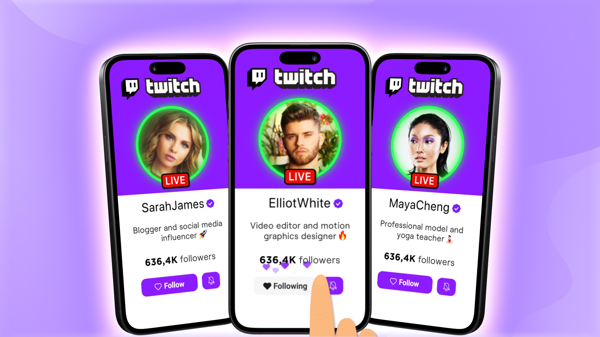 Example of Twitch 3D Phone Follow Animation