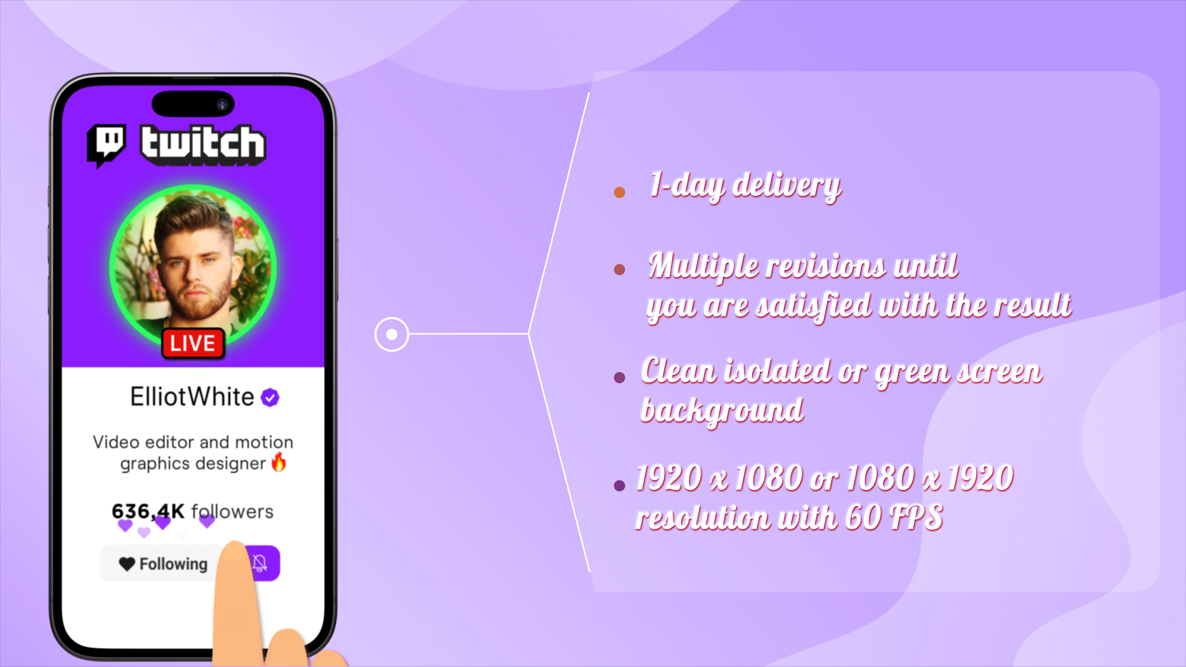 Example of Twitch 3D Phone Follow Animation